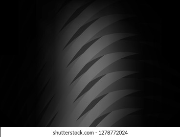 Dark Silver, Gray vector template with repeated sticks. Lines on blurred abstract background with gradient. The template can be used as a background.