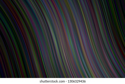 Dark Silver, Gray vector template with lines, ovals. Colorful abstract illustration with gradient lines. The template for cell phone backgrounds.