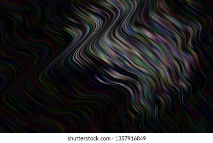 Dark Silver, Gray vector template with bent ribbons. Colorful illustration in abstract marble style with gradient. New composition for your brand book.