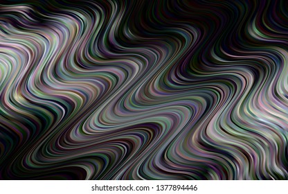 Dark Silver, Gray vector template with bent ribbons. Colorful illustration in abstract marble style with gradient. A completely new marble design for your business.