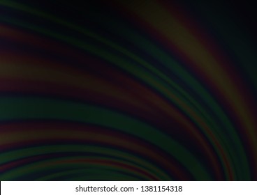 Dark Silver, Gray vector template with bent lines. Shining illustration, which consist of blurred lines, circles. The template for cell phone backgrounds.