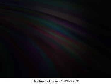Dark Silver, Gray vector template with abstract lines. Shining illustration, which consist of blurred lines, circles. Brand new design for your ads, poster, banner.
