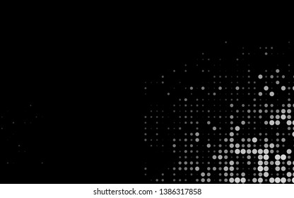 Dark Silver, Gray vector template with circles. Glitter abstract illustration with blurred drops of rain. Template for your brand book.