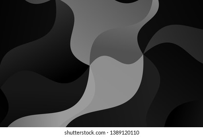 Dark Silver, Gray vector template with bubble shapes. Modern gradient abstract illustration with bandy lines. The best blurred design for your business.