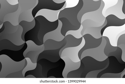 Dark Silver, Gray vector template with bent ribbons. Shining crooked illustration in marble style. A new texture for your  ad, booklets, leaflets.