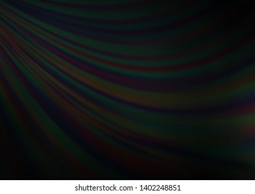 Dark Silver, Gray vector template with abstract lines. Shining illustration, which consist of blurred lines, circles. Pattern for your business design.