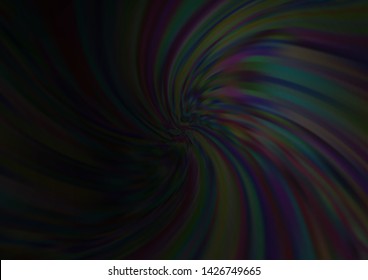 Dark Silver, Gray vector template with lava shapes. A vague circumflex abstract illustration with gradient. Marble style for your business design.