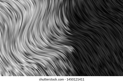 Dark Silver, Gray vector template with lava shapes. Colorful abstract illustration with gradient lines. A completely new template for your business design.