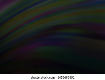 Dark Silver, Gray vector template with bent ribbons. Glitter abstract illustration with wry lines. The template for cell phone backgrounds.
