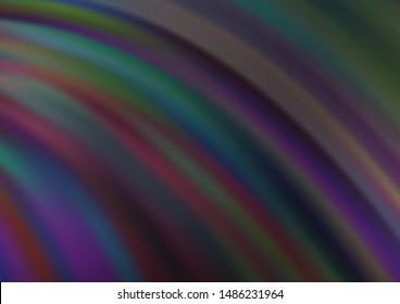 Dark Silver, Gray vector template with abstract lines. An elegant bright illustration with gradient. Pattern for your business design.