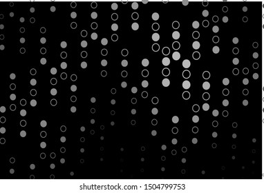 Dark Silver, Gray vector template with circles. Modern abstract illustration with colorful water drops. Design for posters, banners.