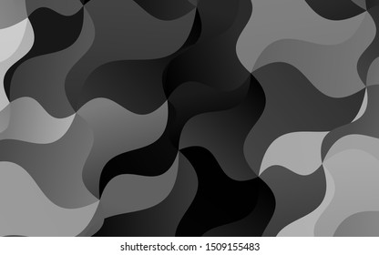 Dark Silver, Gray vector template with lava shapes. Modern gradient abstract illustration with bandy lines. The best blurred design for your business.