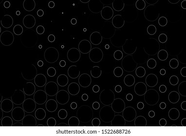 Dark Silver, Gray vector template with circles. Illustration with set of shining colorful abstract circles. Design for business adverts.