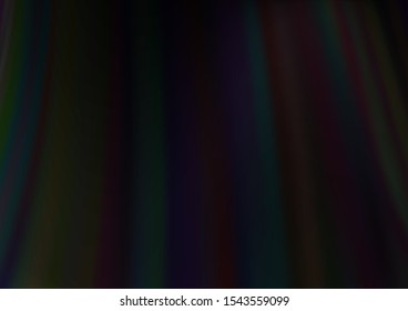 Dark Silver, Gray vector template with bent lines. Glitter abstract illustration with wry lines. Pattern for your business design.