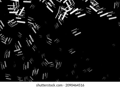 Dark silver, gray vector template with repeated sticks. Shining colored illustration with narrow lines. Best design for your ad, poster, banner.