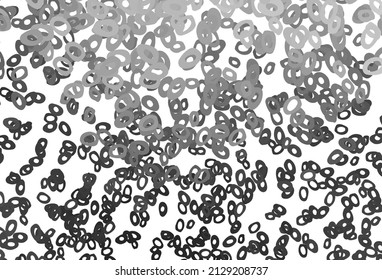 Dark Silver, Gray vector template with circles. Beautiful colored illustration with blurred circles in nature style. Template for your brand book.