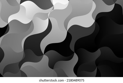 Dark Silver, Gray vector template with bent ribbons. Modern gradient abstract illustration with bandy lines. Marble style for your business design.