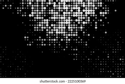 Dark Silver, Gray vector template with circles. Blurred bubbles on abstract background with colorful gradient. Pattern of water, rain drops.