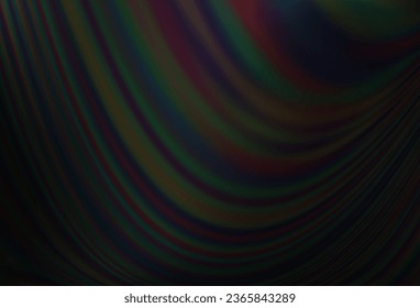 Dark Silver, Gray vector template with bent ribbons. Glitter abstract illustration with wry lines. Brand new design for your ads, poster, banner.