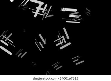 Dark silver, gray vector template with repeated sticks. Glitter abstract illustration with colored sticks. Smart design for your business advert.