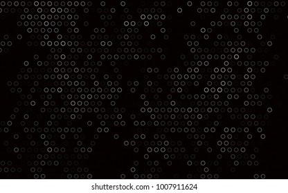 Dark Silver, Gray vector  texture with disks. Blurred bubbles on abstract background with colorful gradient. The pattern can be used for beautiful websites.