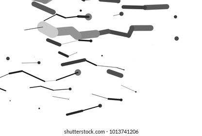 Dark Silver, Gray vector texture with colored capsules. Glitter abstract illustration with colored sticks. The pattern can be used for websites.