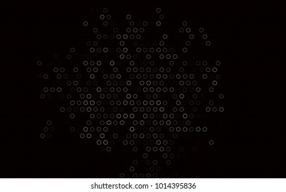 Dark Silver, Gray vector  texture with disks. Abstract illustration with colored bubbles in nature style. Completely new template for your brand book.