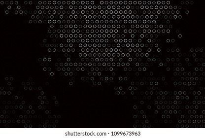 Dark Silver, Gray vector  texture with disks. Illustration with set of shining colorful abstract circles. Beautiful design for your business natural advert.