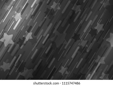 Dark Silver, Gray vector texture with colored lines. Blurred decorative design in simple style with lines. Smart design for your business advert.
