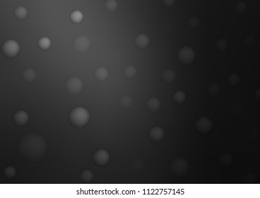 Dark Silver, Gray vector texture with disks. Blurred decorative design in abstract style with bubbles. Beautiful design for your business natural advert.