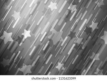Dark Silver, Gray vector texture with colored lines. Shining colored illustration with narrow lines. The template can be used as a background.