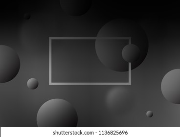 Dark Silver, Gray vector texture with disks. Blurred bubbles on abstract background with colorful gradient. The pattern can be used for ads, leaflets of liquid.