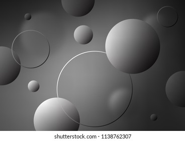 Dark Silver, Gray vector texture with disks. Beautiful colored illustration with blurred circles in nature style. New design for ad, poster, banner of your website.