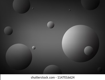Dark Silver, Gray vector texture with disks. Glitter abstract illustration with blurred drops of rain. The pattern can be used for ads, leaflets of liquid.