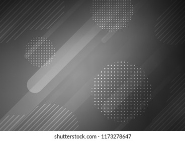 Dark Silver, Gray vector texture with colored capsules, dots. Blurred decorative design in simple style with lines, circles. Best design for your ad, poster, banner.