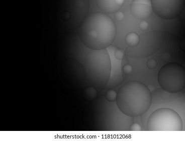 Dark Silver, Gray vector texture with disks. Abstract illustration with colored bubbles in nature style. Beautiful design for your business natural advert.