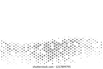 Dark Silver, Gray vector texture with disks. Glitter abstract illustration with blurred drops of rain. Design for business adverts.