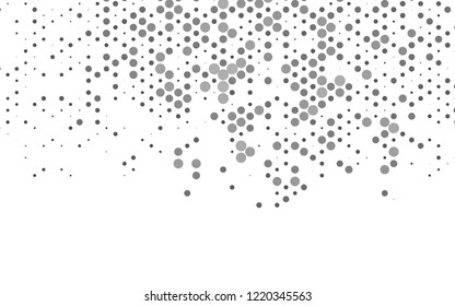Dark Silver, Gray vector texture with disks. Abstract illustration with colored bubbles in nature style. Template for your brand book.