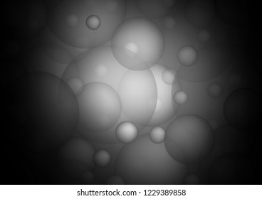 Dark Silver, Gray vector texture with disks. Modern abstract illustration with colorful water drops. New design for ad, poster, banner of your website.