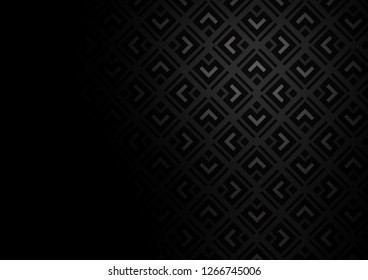 Dark Silver, Gray vector texture with lines, rhombuses. Colorful illustration with lines, cubes on abstract template. Smart design for your business advert.