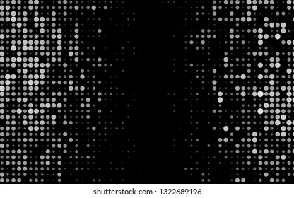 Dark Silver, Gray vector texture with disks. Blurred bubbles on abstract background with colorful gradient. Pattern for ads, booklets.
