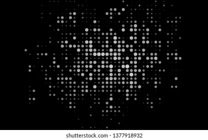 Dark Silver, Gray vector texture with disks. Glitter abstract illustration with blurred drops of rain. Pattern for ads, leaflets.