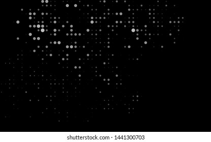 Dark Silver, Gray vector texture with disks. Blurred bubbles on abstract background with colorful gradient. Design for business adverts.