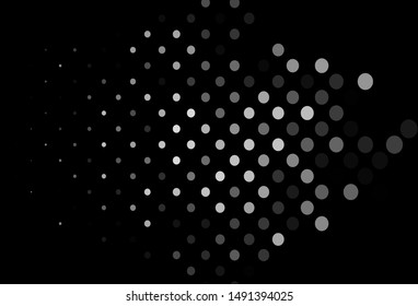 Dark Silver, Gray vector texture with disks. Blurred decorative design in abstract style with bubbles. Template for your brand book.