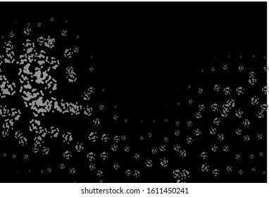Dark Silver, Gray vector texture with random forms. Colorful chaotic forms with gradient in modern style. Modern design for your business card.