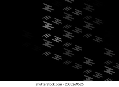 Dark Silver, Gray vector texture with colorful lines. Lines on blurred abstract background with gradient. Smart design for your business advert.