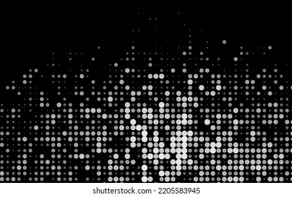 Dark Silver, Gray Vector Texture With Disks. Glitter Abstract Illustration With Blurred Drops Of Rain. Pattern Of Water, Rain Drops.