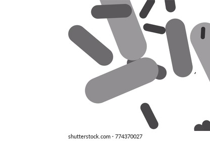 Dark Silver, Gray vector texture with colored capsules. Capsules on blurred abstract background with gradient. The pattern can be used for websites.