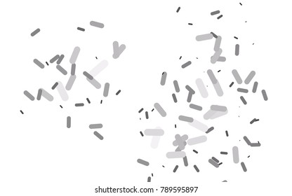 Dark Silver, Gray vector texture with colored capsules. Modern geometrical abstract illustration with staves. Best design for your ad, poster, banner.