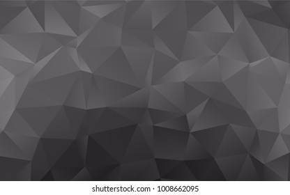 Dark Silver, Gray vector triangle mosaic background. Shining colored illustration in a brand-new style. Brand-new design for your business.